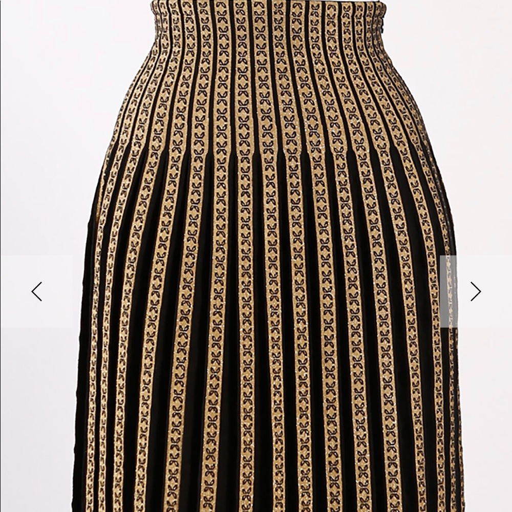Alaia Habanico wool pattern skirt FR 38